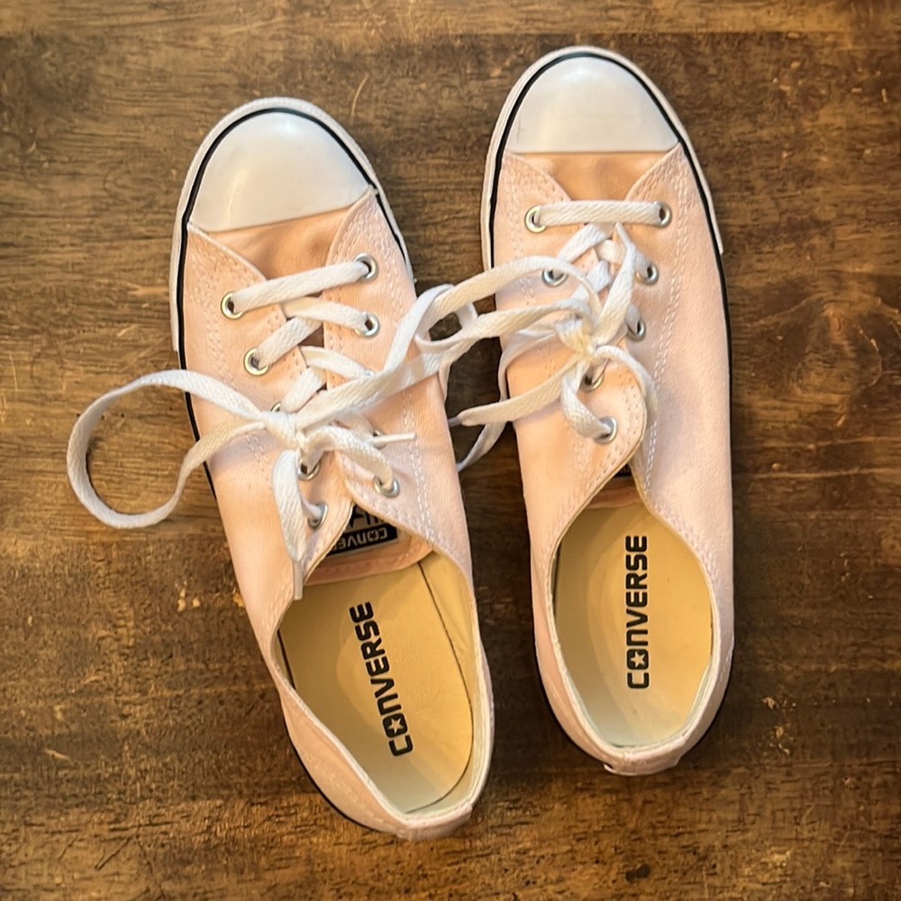 Pale pink Converse sneakers